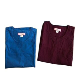 scrub tops size small lot of 2